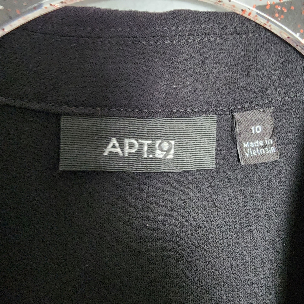 Apt.9 black button down dress, size 10 - Picture 6 of 6